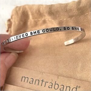 NEW MantraBand Inspirational Motivational Cuff Bracelet Stainless Steel